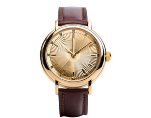 Luxury Gold Watch Isolated on tranparent Background