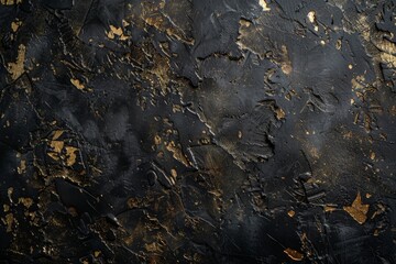 Black and Gold Textured Background.