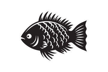  fish silhouette cut out vector design.