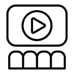 Cinema Vector Line Icon