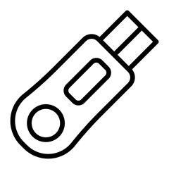 Usb Vector Line Icon