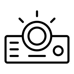 Projector Vector Line Icon