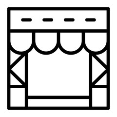 Stage Vector Line Icon