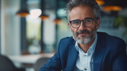 Portrait employee and mature man in boardroom confidence and CEO in corporate and auditor Office bookkeeper and person on table business meeting and collaboration for planning and proj : Generative AI