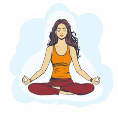 yoga in the lotus position
