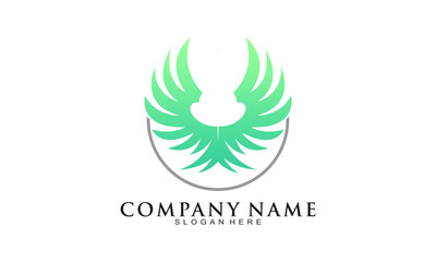 Eagle wings logo design vector