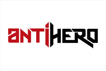 antihero typography logo icon design vector