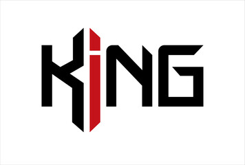 king typography logo icon design vector