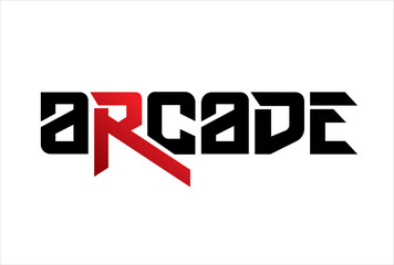 arcade typography design vector, for t-shirt, poster and other uses