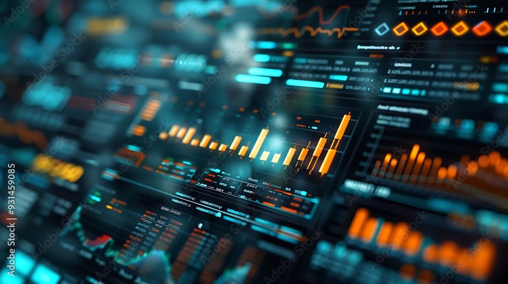 Leinwandbilder Digital marketing sale analysis Business development Finance analyst analyzing sale data business growth graph chart and financial report business target  planning strategy and solutio : Generative AI