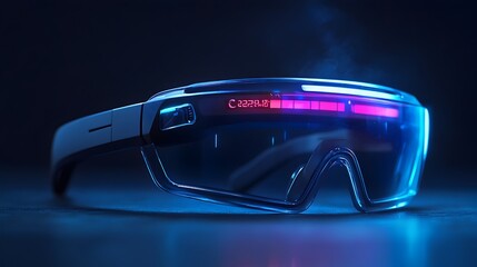 High Tech Fitness Tracking Glasses with Augmented Reality Display of Real Time Health and Activity Metrics  Monitor your workout performance fitness data and wellbeing on the go