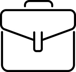 Briefcase icon. Portfolio symbol. Linear style.
