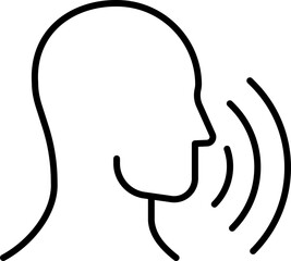 Person speak icon. Linear style.