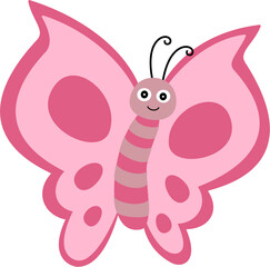 butterfly cartoon doodle