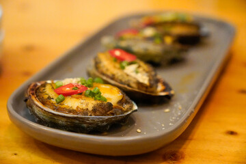 a baked abalone dish