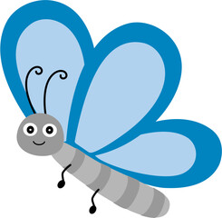 butterfly cartoon doodle