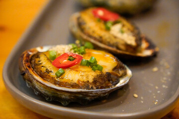 a baked abalone dish