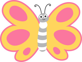 butterfly cartoon doodle