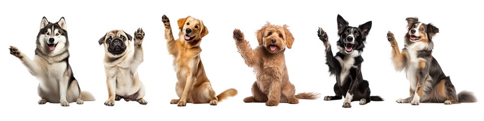 Obraz premium Sitting dog png cut out element set