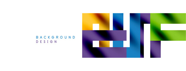 Colorful squares, lines minimal abstract background. Vector Illustration For Wallpaper, Banner, Background, Card, Book Illustration, landing page