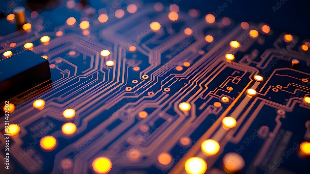 Aufkleber computer chip. computer internet and technology background. communication technology for internet bu