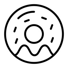 Donut Vector Line Icon