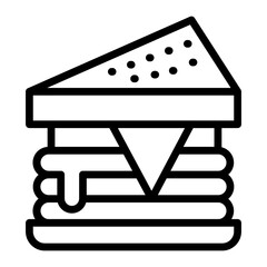 Sandwich Vector Line Icon