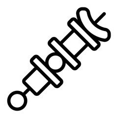 Skewer Vector Line Icon