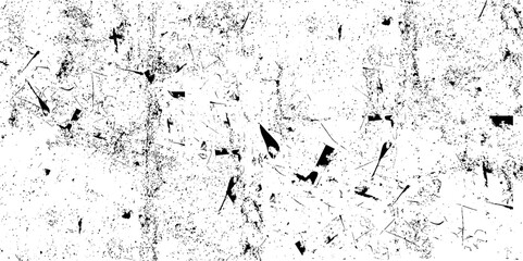 Rough black and white texture vector. Black grainy texture isolated on white background. Distress overlay textured.