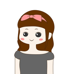 ロングヘアのゆるふわ女の子