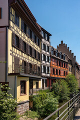 Fachwerkhäuser in der Altstadt von Straßburg im Elsass, Frankreich