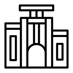 Office Building Vector Line Icon