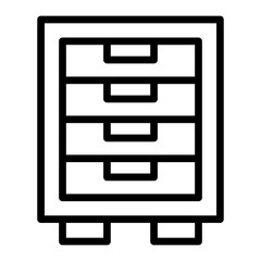Locker Vector Line Icon