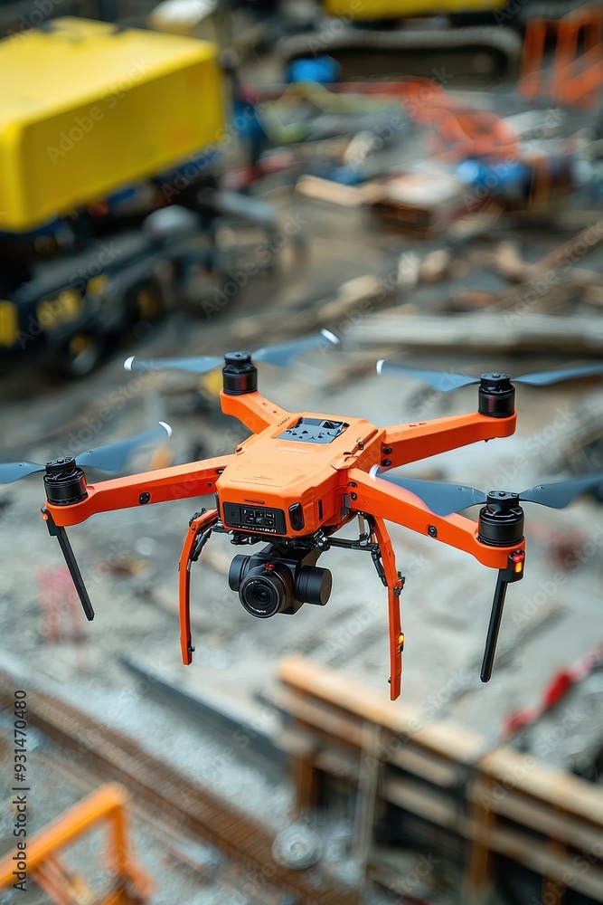 Poster drones and robotics collaboration working together to identify a