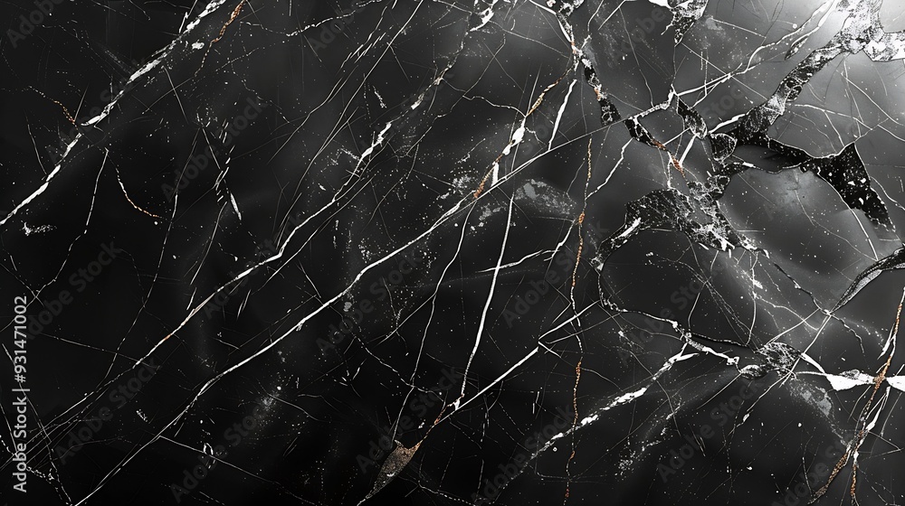 Aufkleber dark grey background marble wall texture for design art work seamless pattern of tile stone with bri