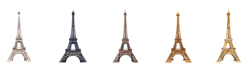 Eiffel Tower png cut out element set