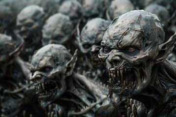 Generated with AI picture of mysterious creepy monster ghost from hell