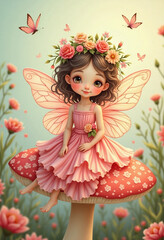 Fototapeta premium Girl with butterfly wing