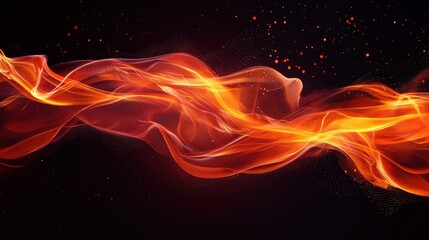 Obraz premium Dynamic red fire flames