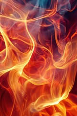 Dynamic red fire flames