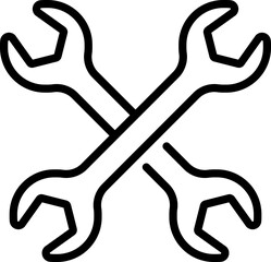 Tool icon. Service symbol. Linear style.