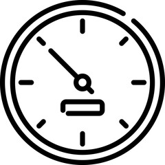 Speedometer icon. Linear style. Dashboard symbol.