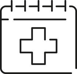 Medical checkup symbol. Linear style.