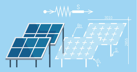Solar panel vector illustration. Environmental conservation initiatives focus on reducing carbon emissions Green technology drives development sustainable energy solutions Innovation in renewable