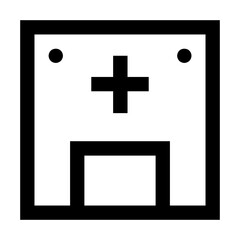 hospital line icon