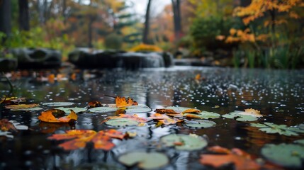 Fototapeta premium Autumn in Hendrie Valley Sanctuary Royal Botanical Garden Burlington Ontario Canada : Generative AI