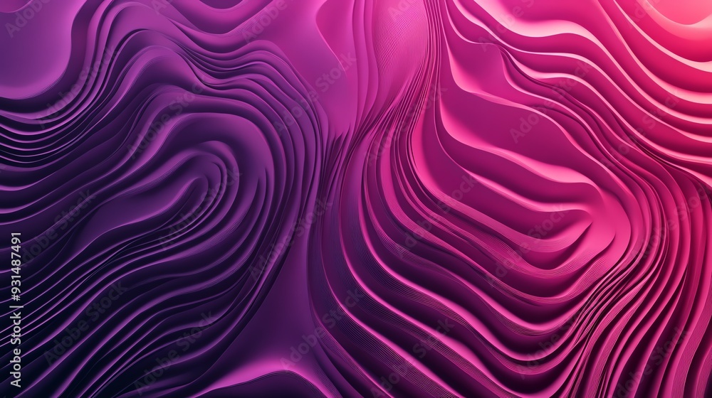 Wall mural abstract background with wavy lines and a gradient of colors.