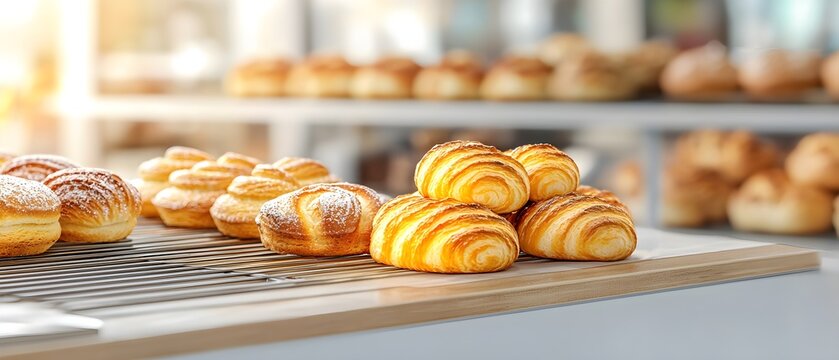 A 3D bakery shop window with glowing pastries, representing the allure of fresh baked goods