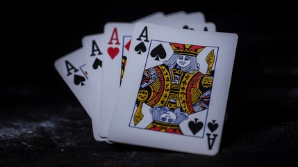 flush of spades dark background
