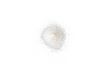 fine white pile of salt isolated on white or transparent png